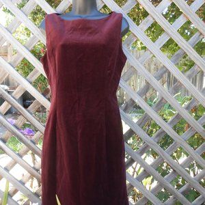 VINTAGE BURGUNDY VELVET GAP DRESS VINTAGE SIZE 12